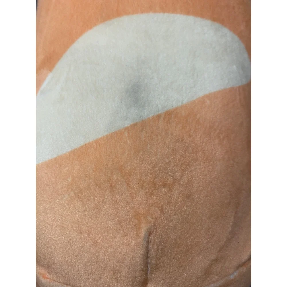 Miniso Baguette Bread Bear Plush Long Squishy Pillow Stuffed Animal Orange